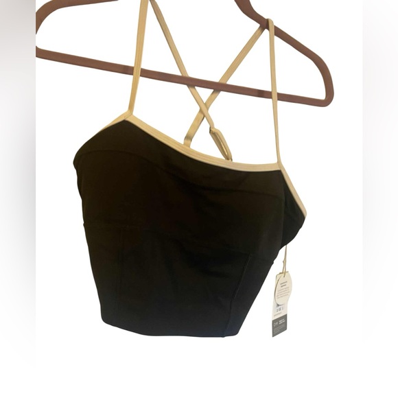 NWT Vuori AllTheFeels corset tank BLACK Size: M - Picture 1 of 5